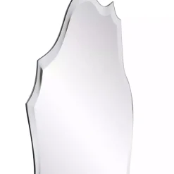 Kirklands Home Decorative Mirrors|Scalloped Rectangular Frameless Wall Mirror