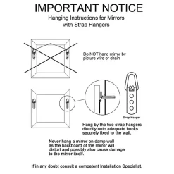 Kirklands Home Decorative Mirrors|Scalloped Rectangular Frameless Wall Mirror