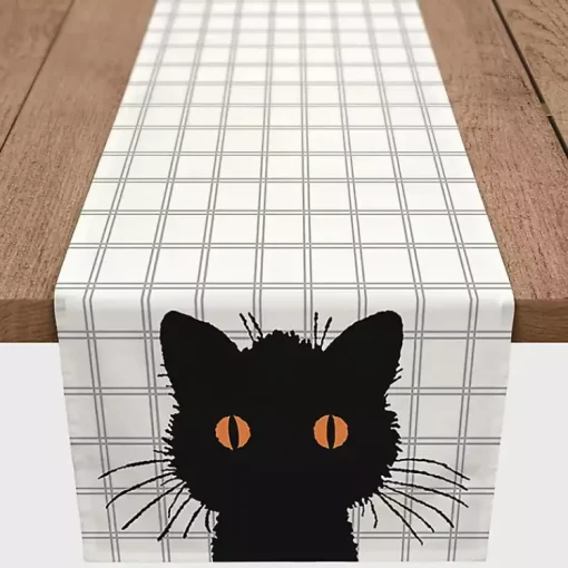 Scaredy Cat Table Runner, 90 in. Halloween