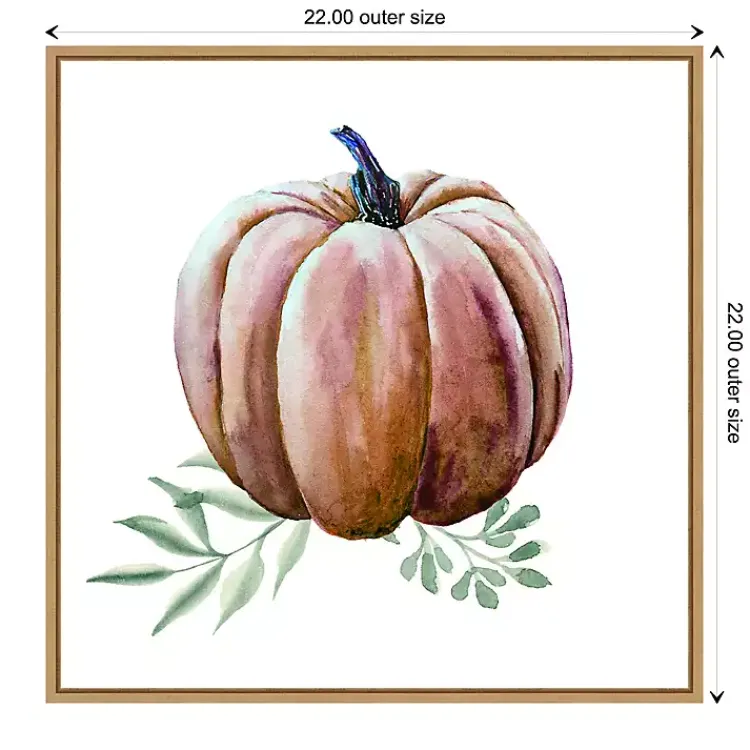 Clearance Scenic Pumpkin Watercolor Framed Wall Art Fall