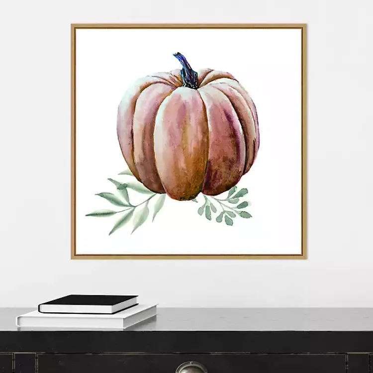 Clearance Scenic Pumpkin Watercolor Framed Wall Art Fall