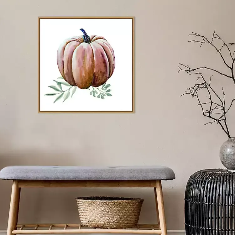 Clearance Scenic Pumpkin Watercolor Framed Wall Art Fall