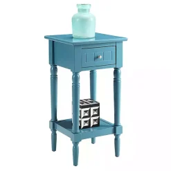 Kirklands Home Accent & End Tables|Sea French Country Square Accent Table Blue