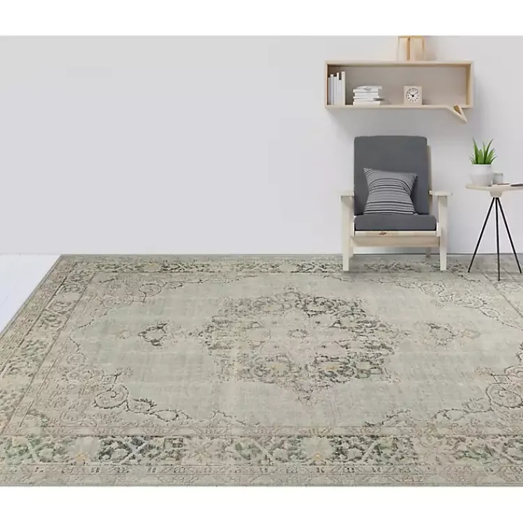 Kirklands Home Area Rugs|Sea Vintage Medallion Area Rug, 5x7 Green