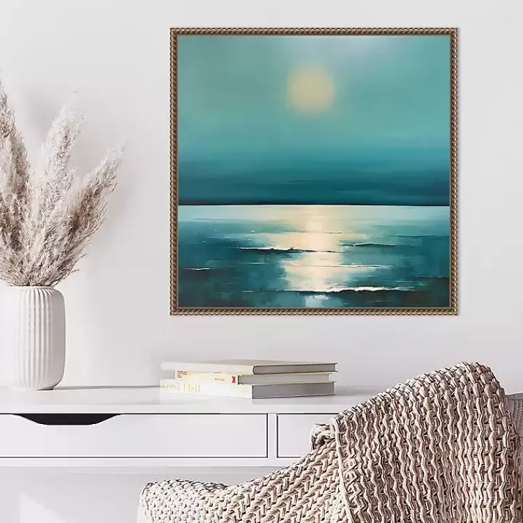 Kirklands Home Canvas Art|Sea Sunrise Framed Canvas Art Print