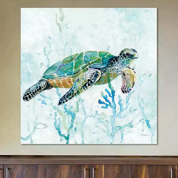 Kirklands Home Canvas Art|Sea Turtle Swim I Canvas Art Print