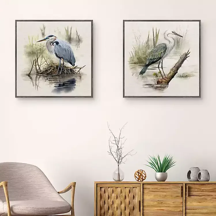 Kirklands Home Canvas Art|Seabird Portrait Framed Canvas Prints, Set of 2 Multi