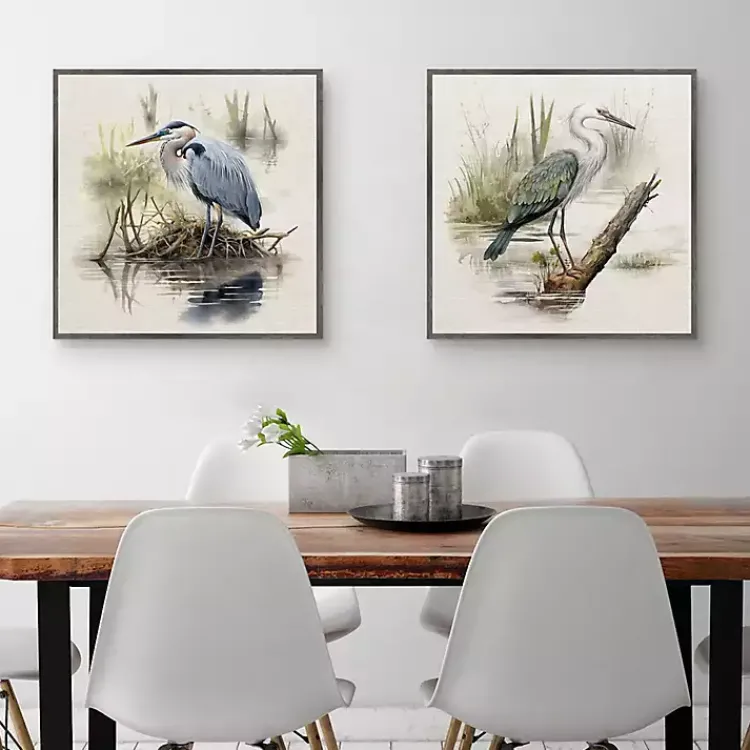 Kirklands Home Canvas Art|Seabird Portrait Framed Canvas Prints, Set of 2 Multi