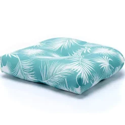 Kirklands Home Outdoor Cushions & Pillows|Seafoam Floral Outdoor Chair Cushion Green