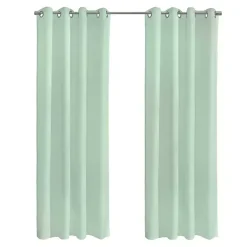 Kirklands Home Curtains & Drapes|Seafoam Boucle Sheer Curtain Panel, 84 in. Green