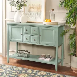 Kirklands Home Cabinets & Sideboards|Seafoam 4-Drawer Charlotte Sideboard Green