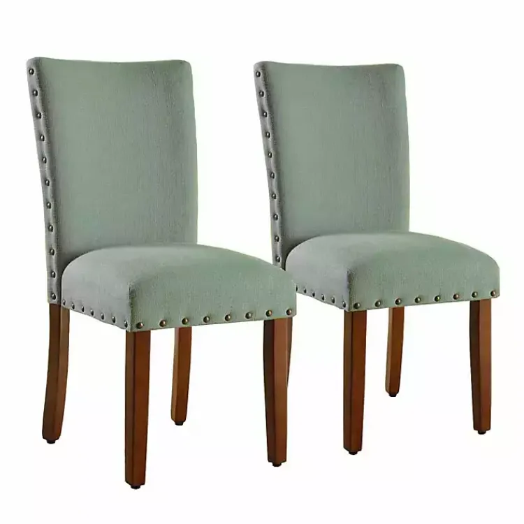 Kirklands Home Dining Chairs|Seafoam Parsons Chairs, Set of 2 Green