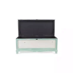 Kirklands Home Benches & Ottomans|Seafoam Shabby Chic Storage Bench Green