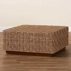 Kirklands Home Coffee Tables|Seagrass Wrapped Coffee Table Brown