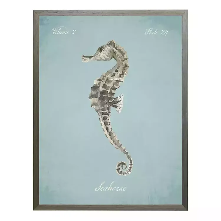 Kirklands Home Framed Art|Seahorse in Blue Framed Art Print