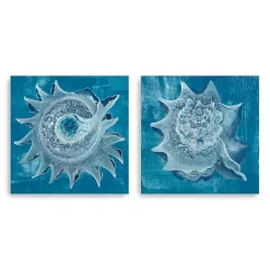 Kirklands Home Canvas Art|Seashore Canvas Art Prints, Set of 2 Blue
