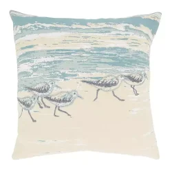 Sale Seaside Sand Pipers Throw Pillow Pillows