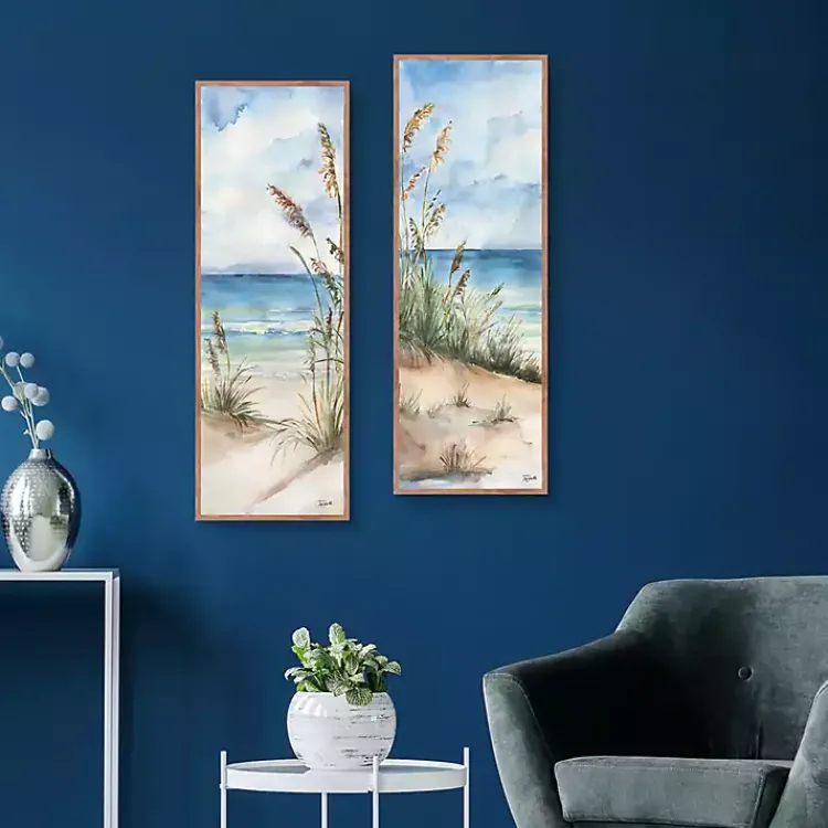 Kirklands Home Canvas Art|Seaview Panel I & II 2-pc. Canvas Art Print Set Blue