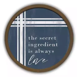 Kirklands Home Wall Quotes & Signs|Secret Ingredient Love Round Framed Plaque Brown