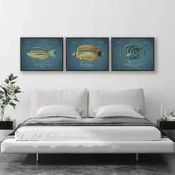 Kirklands Home Framed Art|Semicircle Angelfish Framed Wall Art Blue