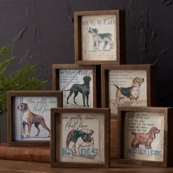 Kirklands Home Framed Art|Sentimental Dogs Framed Art Prints, Set of 6 Multi