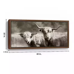 Kirklands Home Canvas Art|Sepia Hairy Highland Framed Canvas Art Print