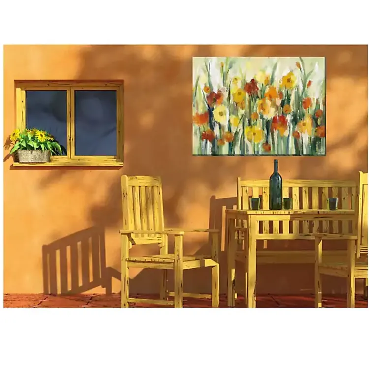 Kirklands Home Outdoor Wall Decor|September Flowers Outdoor Canvas Art Print