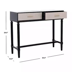 Kirklands Home Console Tables|Serena 2-Drawer Console Table Black