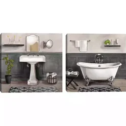 Kirklands Home Canvas Art|Serene Bath 2-pc. Canvas Art Print Set