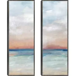 Kirklands Home Canvas Art|Serene Scene Framed Canvas Art Prints, Set of 2 Blue