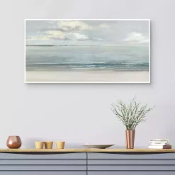 Kirklands Home Canvas Art|Serene Sound Framed Canvas Art Print Multi