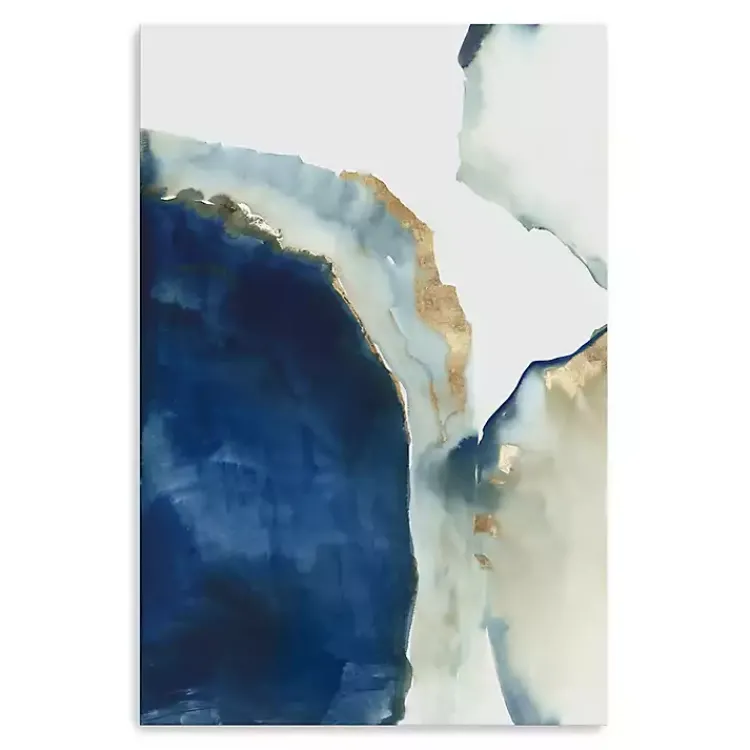 Kirklands Home Canvas Art|Shapes of Watercolor Canvas Art Print Blue