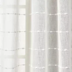 Kirklands Home Curtains & Drapes|Sheer Textured Curtain Panel Set, 84 in White