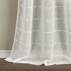 Kirklands Home Curtains & Drapes|Sheer Textured Curtain Panel Set, 84 in White