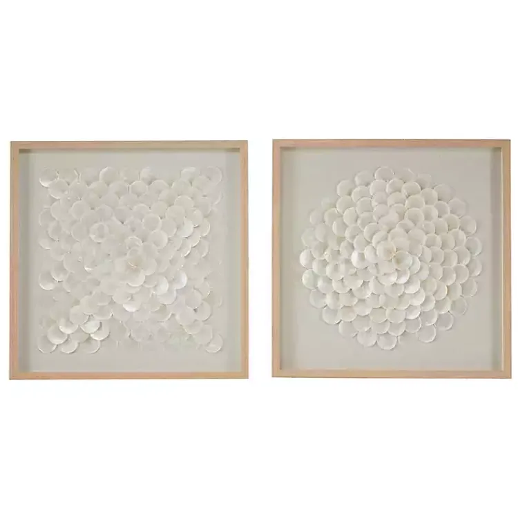 Kirklands Home Framed Art|Shell Design Shadow Box 2-pc. Wall Art