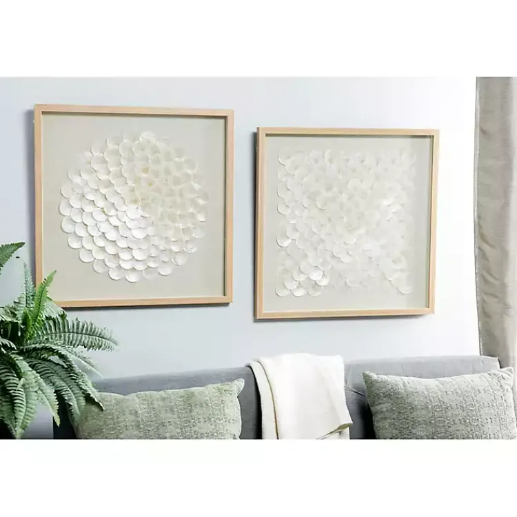 Kirklands Home Framed Art|Shell Design Shadow Box 2-pc. Wall Art