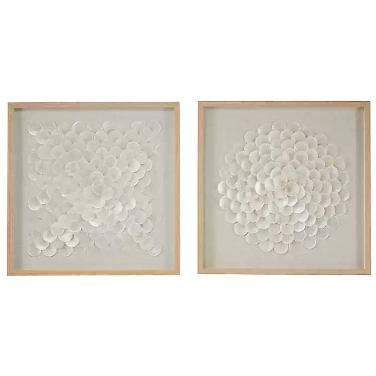 Kirklands Home Framed Art|Shell Design Shadow Box 2-pc. Wall Art