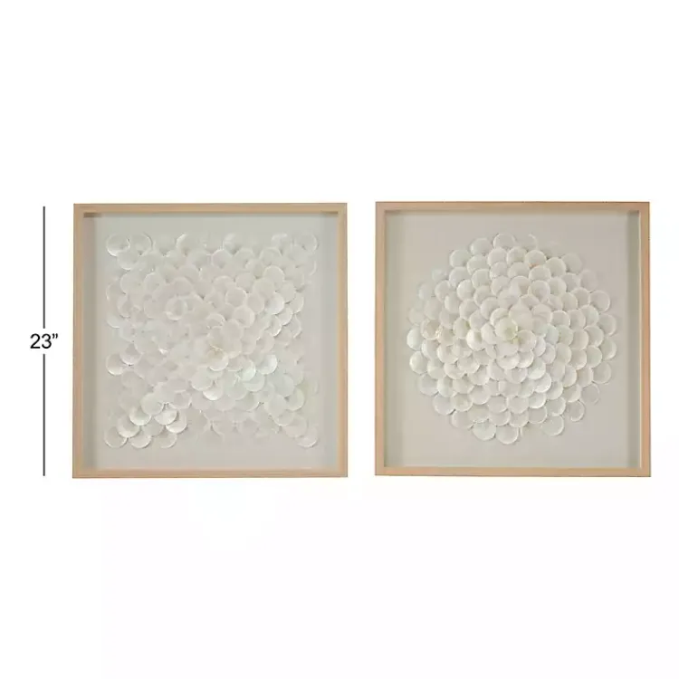 Kirklands Home Framed Art|Shell Design Shadow Box 2-pc. Wall Art