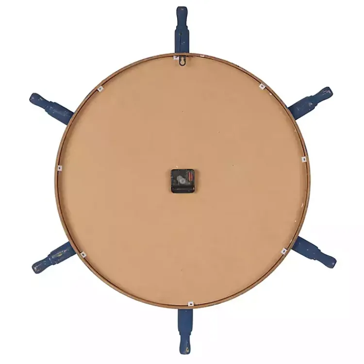 Kirklands Home Clocks|Ship Wheel Wood and Rope Wall Clock