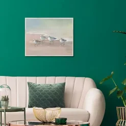 Kirklands Home Canvas Art|Shorebirds on the Sand Framed Canvas Art Print