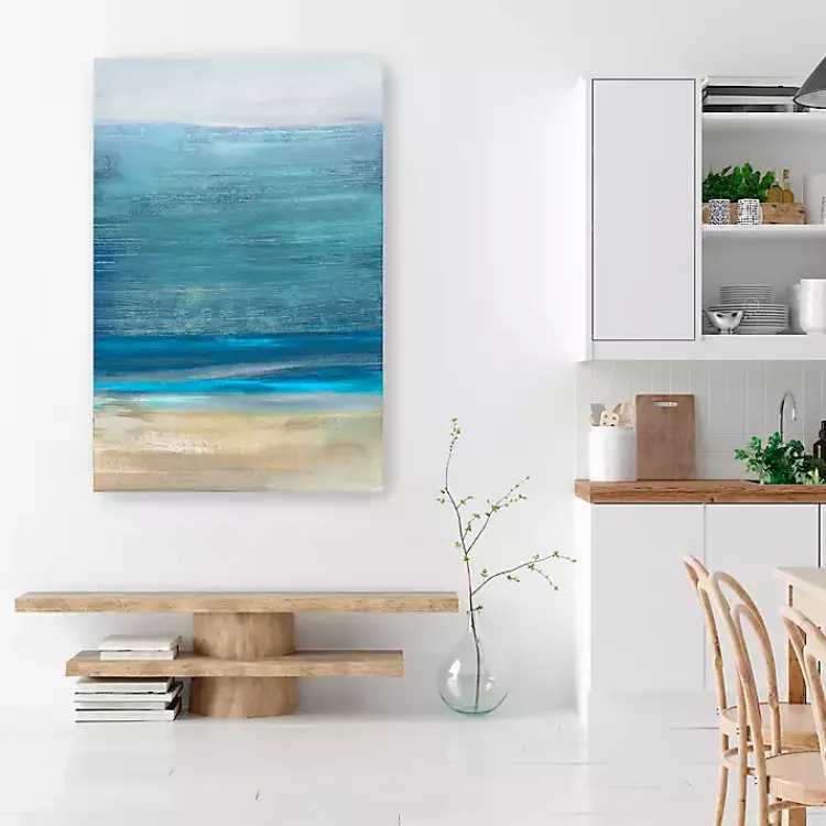 Kirklands Home Canvas Art|Shoreline Brushstrokes Canvas Art Print, 32x48 in.
