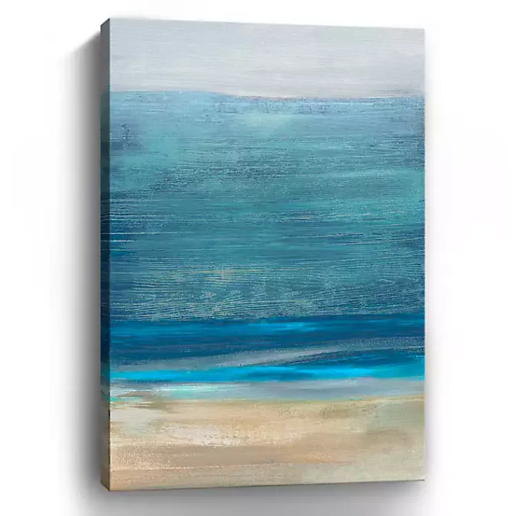 Kirklands Home Canvas Art|Shoreline Brushstrokes Canvas Art Print, 32x48 in.