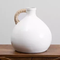 Clearance Short Jug Vase with Rope Handle Vases