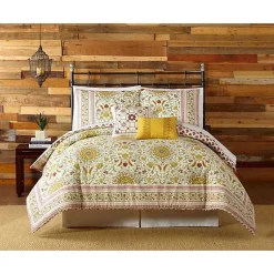 Kirklands Home Comforters|Shyla Yellow Vinework King 5-pc. Comforter Set