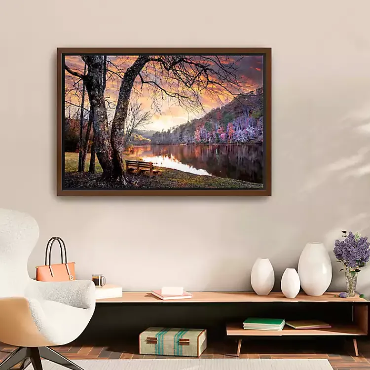 Kirklands Home Framed Art|Silence of Sunset Framed Canvas Art Print