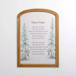 Clearance Silent Night Arch Beaded Wall Plaque Christmas Art & Wall Decor