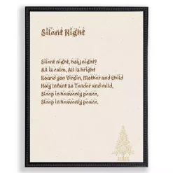 Outlet Silent Night Black Framed Wall Plaque Christmas Art & Wall Decor