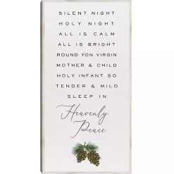 Hot Silent Night Christmas Canvas Wall Plaque Christmas Art & Wall Decor