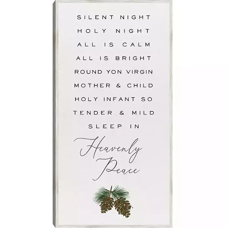 Hot Silent Night Christmas Canvas Wall Plaque Christmas Art & Wall Decor