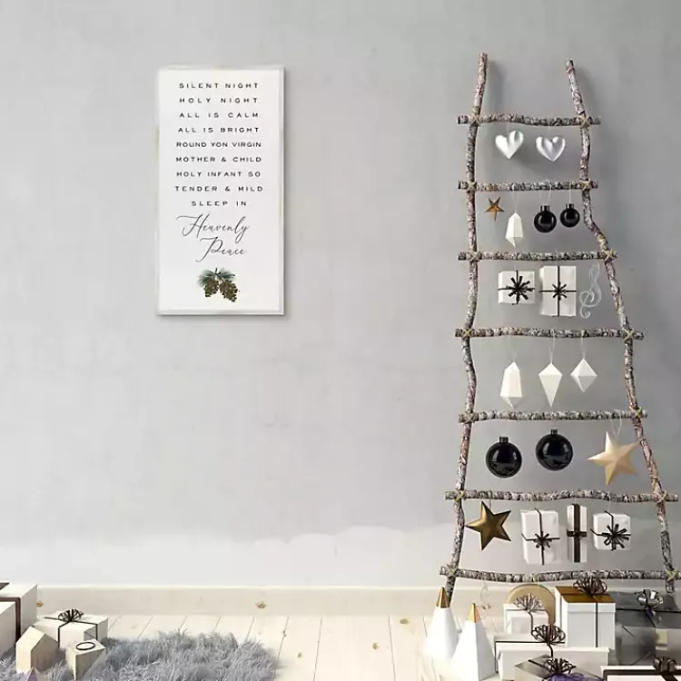 Hot Silent Night Christmas Canvas Wall Plaque Christmas Art & Wall Decor